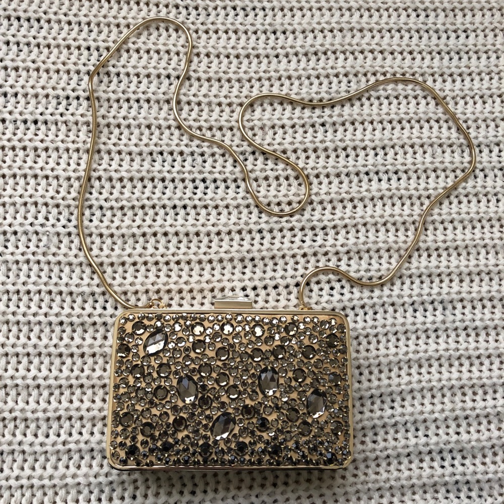 Gold clutch never been used no tag